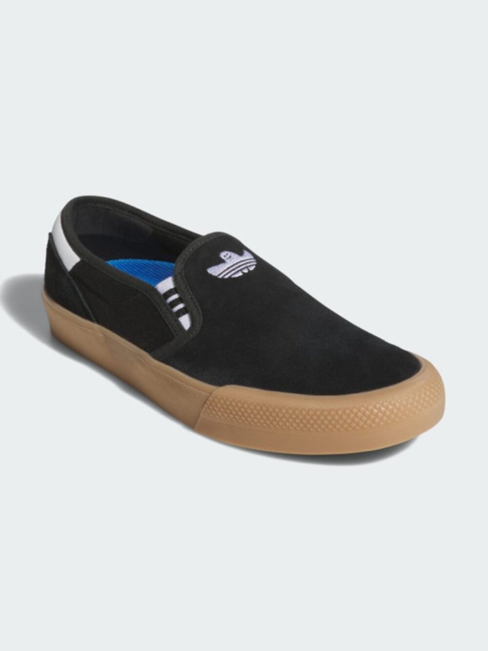 NEW ADIDAS SHMOOFOIL BLACK SUEDE WHITE GUM SLIP-ON SHOES MEN'S SIZE 5.5 DMG BOX